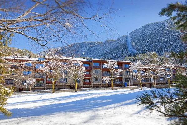 Front image of our accommodation in Andorra